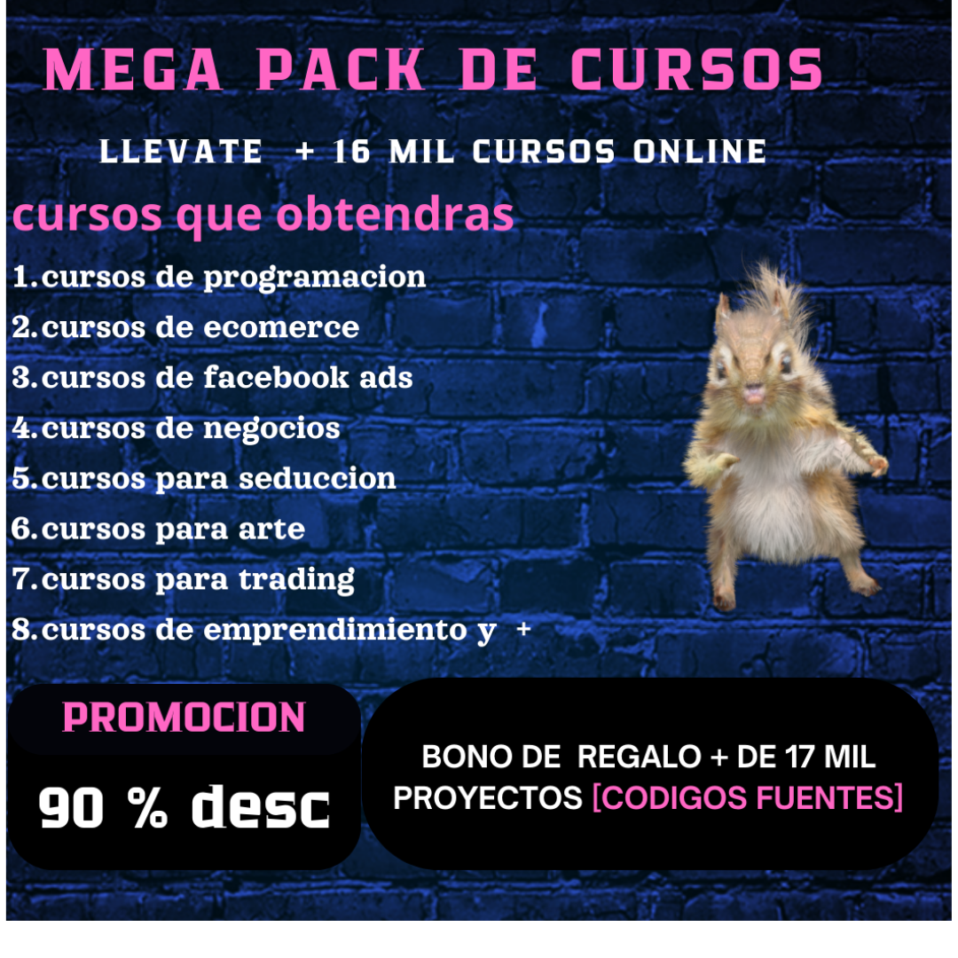 16 mil cursos + 5 teras en cursos