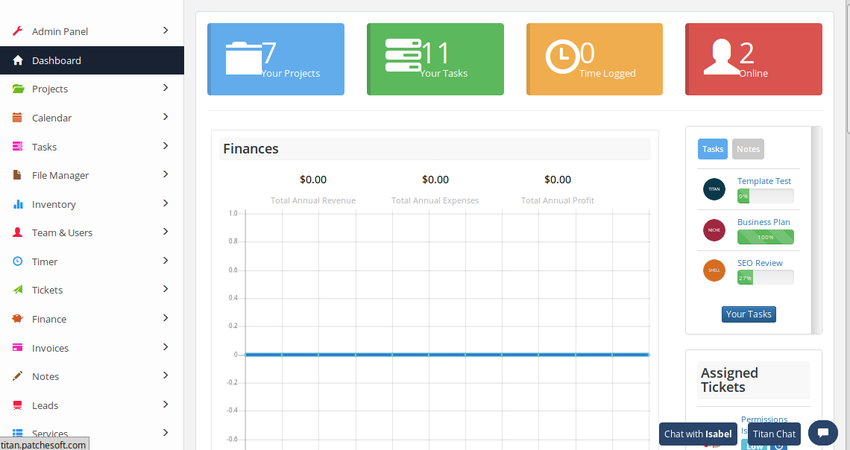 sistema CRM de diseño elegante