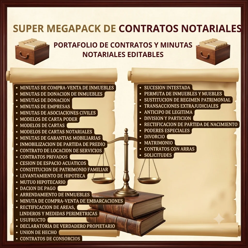 Pack Completo de Minutas y Documentos Notariales