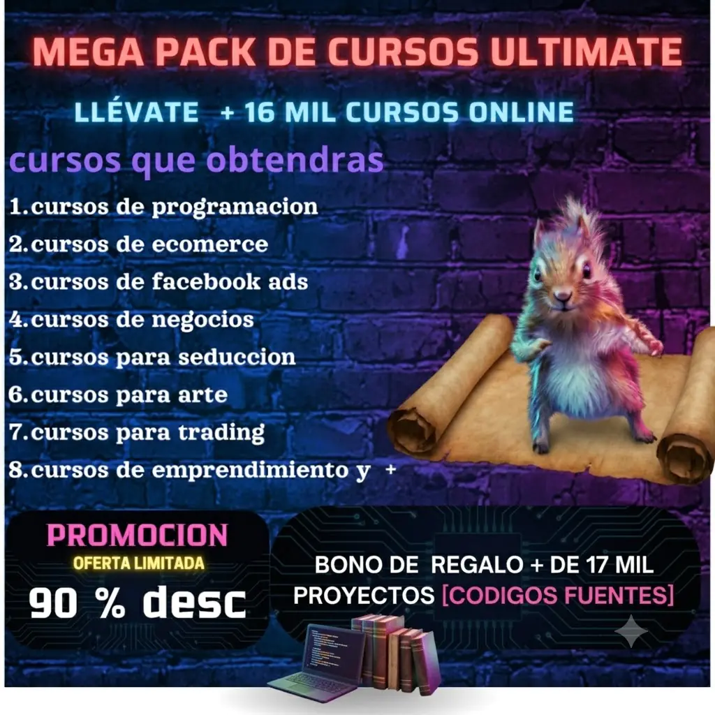 16 mil cursos + 5 teras en cursos