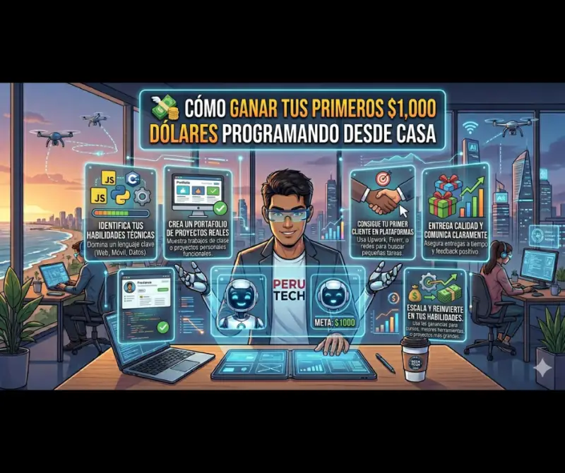 💸 “Cómo ganar tus primeros $1,000 dólares programando desde casa”
