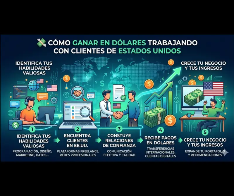 💸 “Cómo ganar en dólares trabajando con clientes de Estados Unidos”