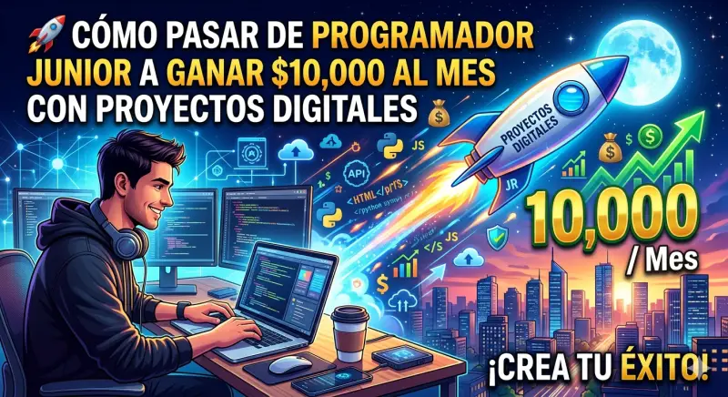 🚀 “Cómo pasar de programador junior a ganar $10,000 al mes con proyectos digitales”