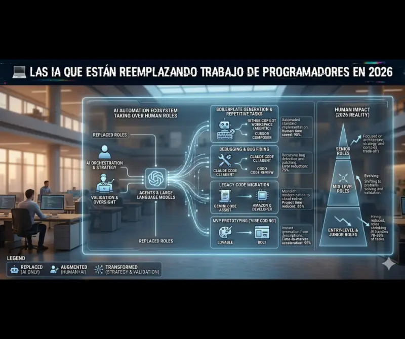 💻 “Las IA que están reemplazando trabajo de programadores en 2026”